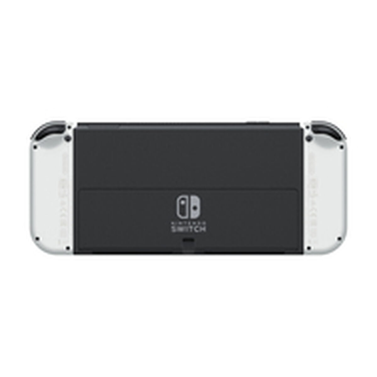 White Nintendo Switch console from Bigbuy with Joy-Con controllers, displayed on a plain background.