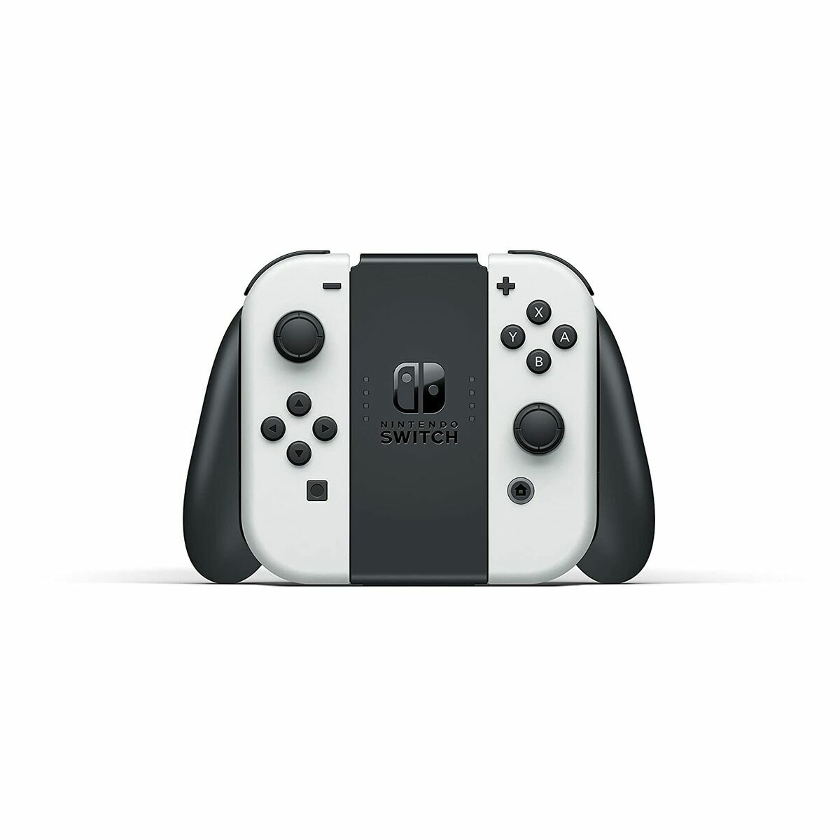 White Nintendo Switch console by Bigbuy with Joy-Con controllers, shown from the front on a white background.