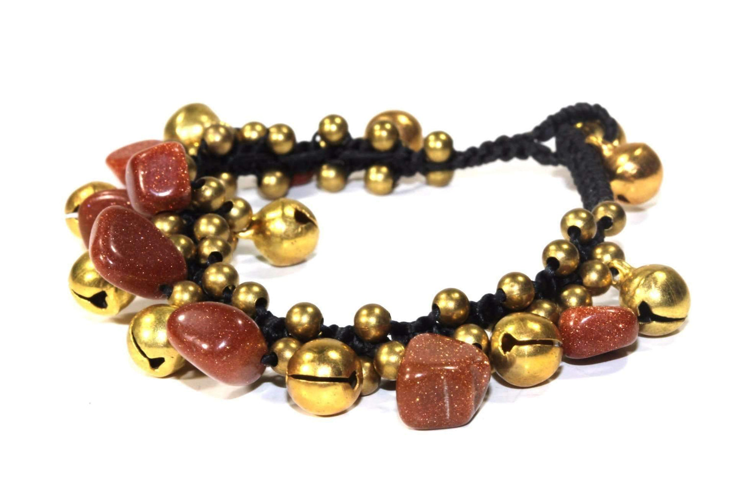 Gold tone Nymph bracelet by Silver Hestia featuring sparkling, intricate design with delicate chain links and decorative accents.