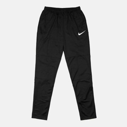 Black Nike I FIT PARK adult sports trousers with Nike branding, featuring a comfortable fit and athletic design.
