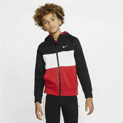 Black Nike Air sports jacket with athletic fit and zip-up front, ideal for active outdoor wear.