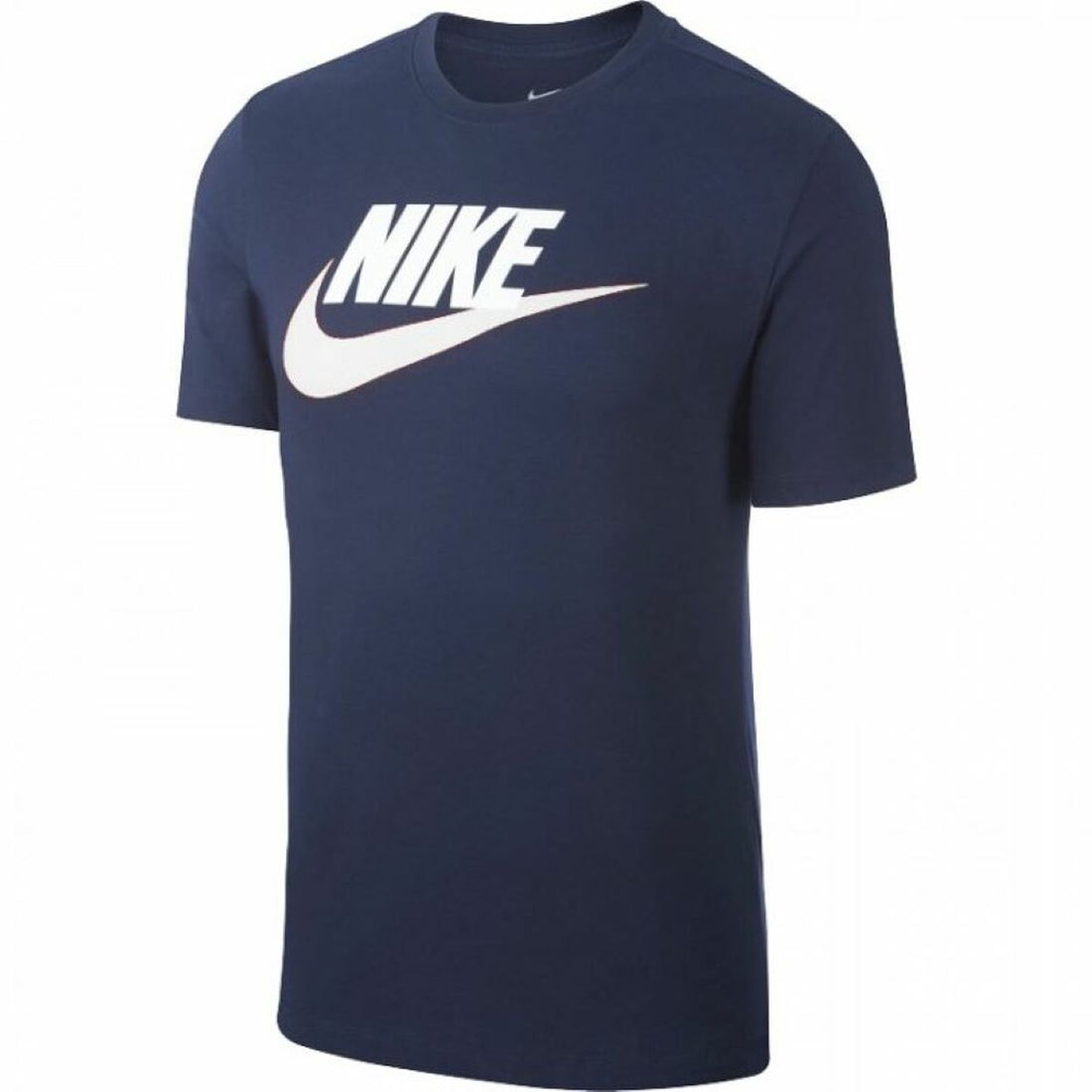 Men’s Nike NSW Icon FUTURA short sleeve T-shirt, sport-style, in black with Nike logo, casual athletic wear.