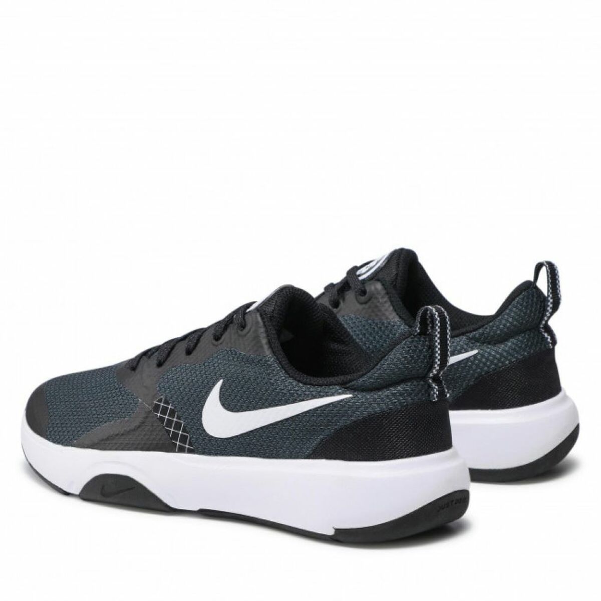 Black Nike City Rep TR sports trainers for women featuring breathable mesh and supportive sole, ideal for athletic activities.