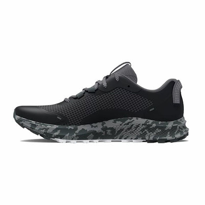 Under Armour Charged Bandit running shoes for men in black, designed for adult runners, shown in dark color with athletic style.