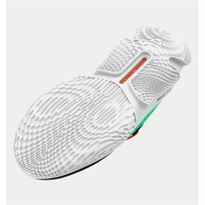 Under Armour Flow Futr X green basketball shoes for men, designed for adults, suitable for sports and outdoor activities.