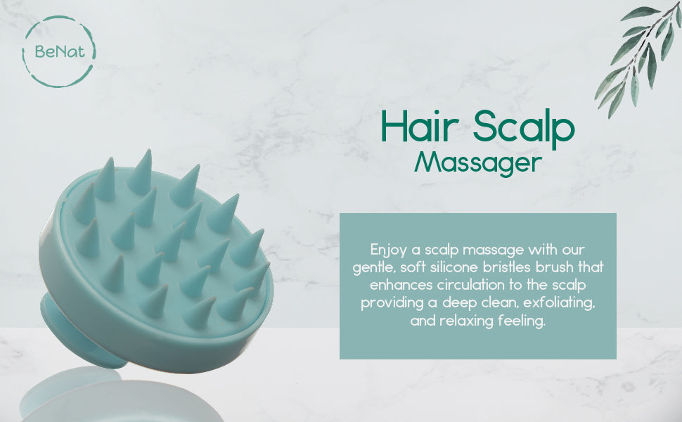 Violet Atlas hair scalp massager with flexible silicone bristles for relaxing scalp massage and improved hair health.