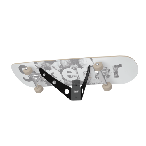Crimson Astraeus skateboard rack holding one, two, or three skateboards, organized for easy display and storage.