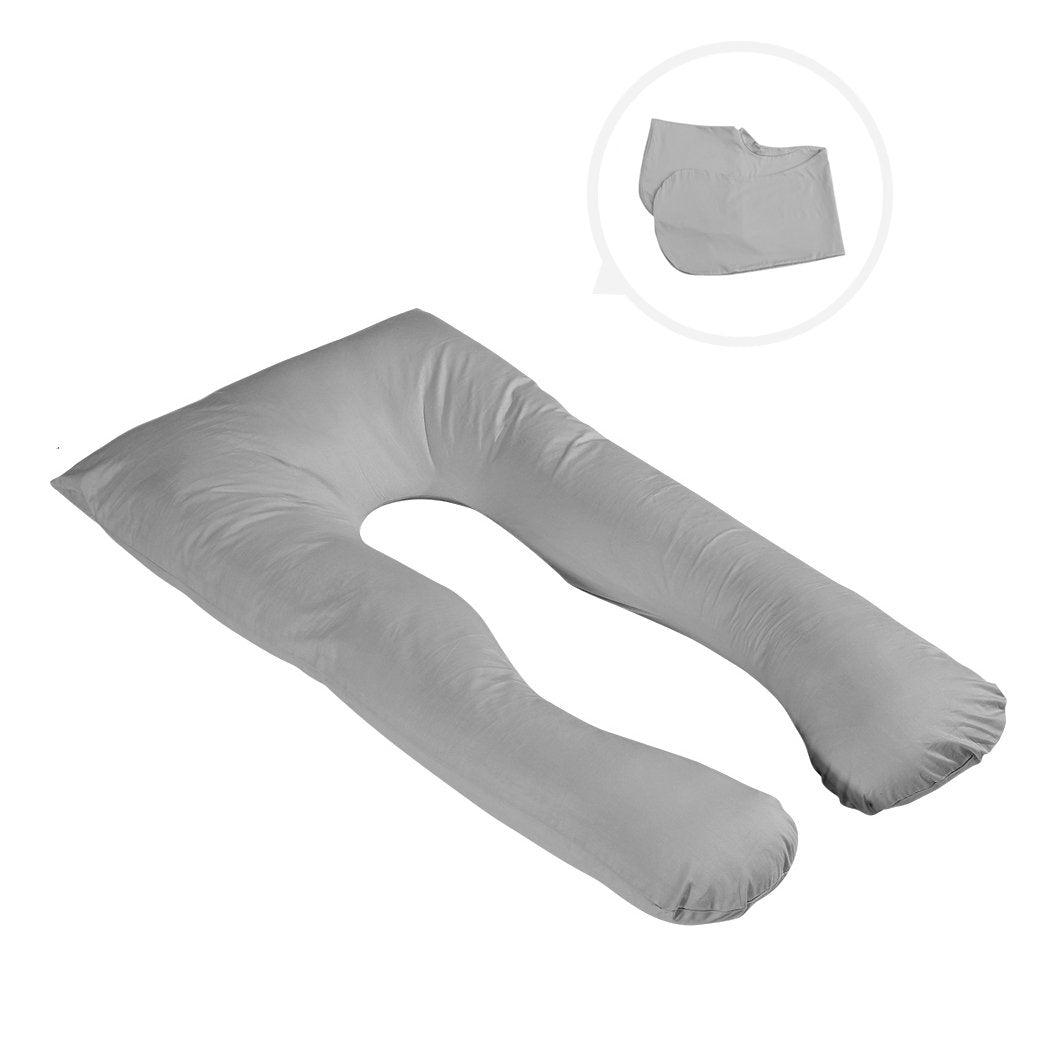 Ultramarine Dione maternity pregnancy pillow case for nursing and sleeping body support, featuring soft fabric and secure fit.