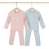 Organic cotton baby toddler pajamas set with high-tension flat seams from Amber Erebus, featuring soft, comfortable fabric and a cute design.