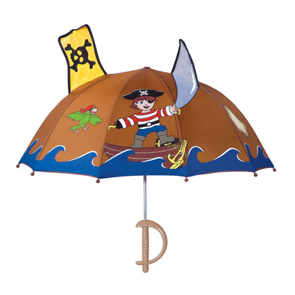 Colorful pirate-themed umbrella for kids and babies by Magenta Ash, featuring a fun pirate design with a sturdy handle.