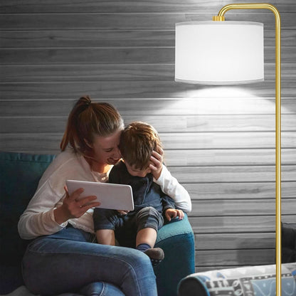 LED Floor Lamp With 3 Color Temperatures Gold Finish