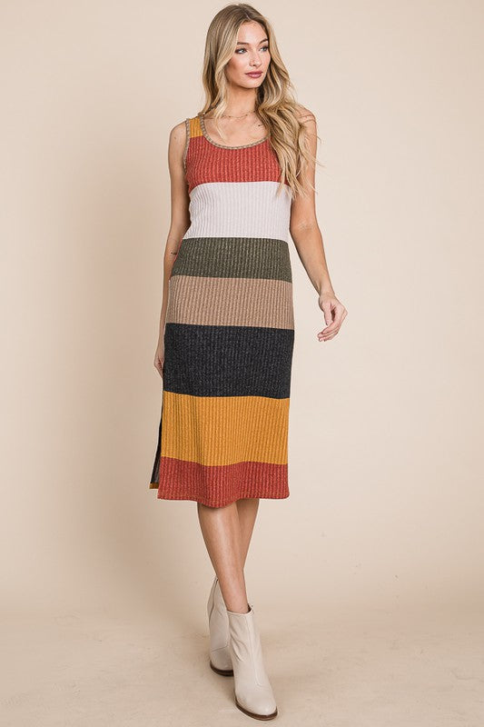 Color block casual dress by Jade Icarus for women, featuring vibrant color blocking and comfortable fit.