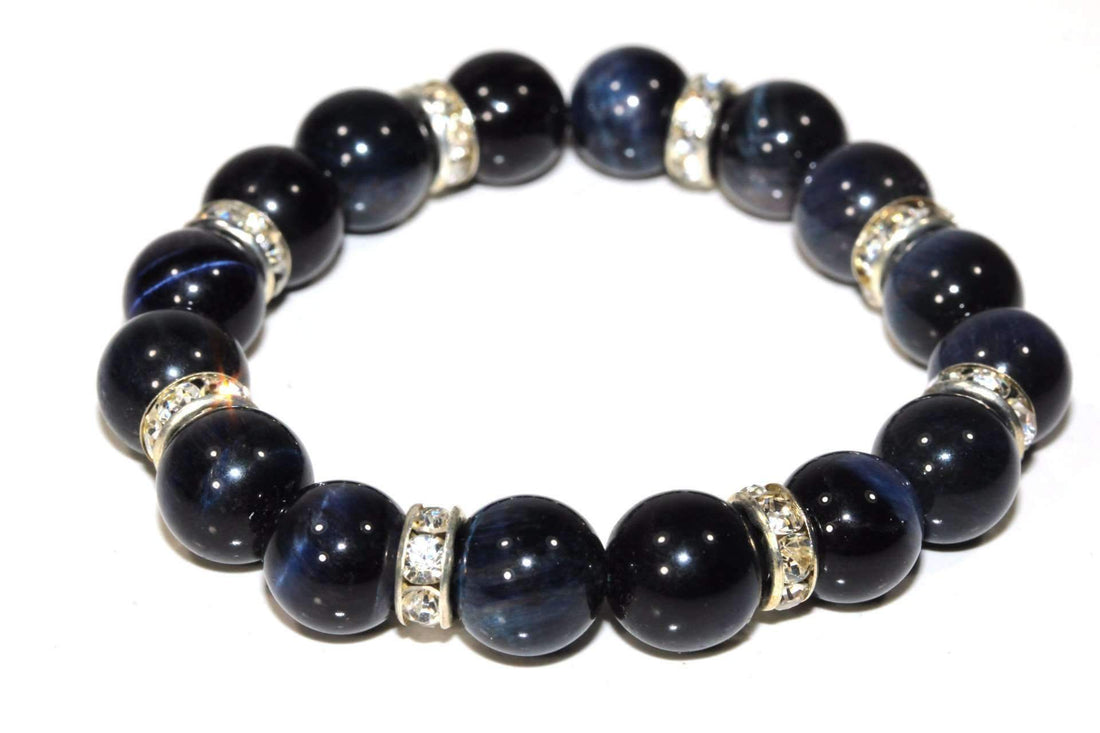 Silver Hestia agate and pave charms yoga bracelet featuring colorful agate beads and sparkling accents on a stretch cord.