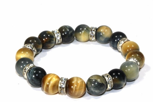 Silver Hestia round agate stone yoga bracelet with sparkling polished beads, designed for meditation and stylish wellness accessories.