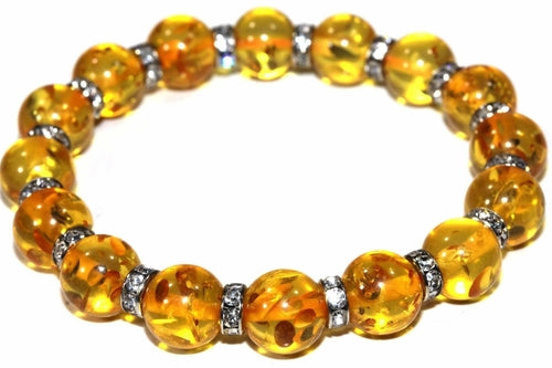 Dandelion Yellow Sparkle Bracelet by Silver Hestia featuring shimmering yellow beads and delicate silver accents.