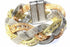 Silver Hestia three-tone sparkle braid bracelet with shimmering metallic strands and intricate braided design.