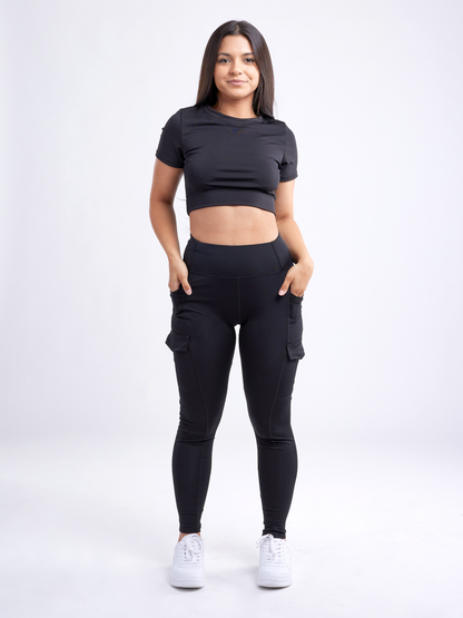 Sky Iapetus JupiterGear short-sleeve crop top, activewear for women, shown in a stylish fitted design with a vibrant color.
