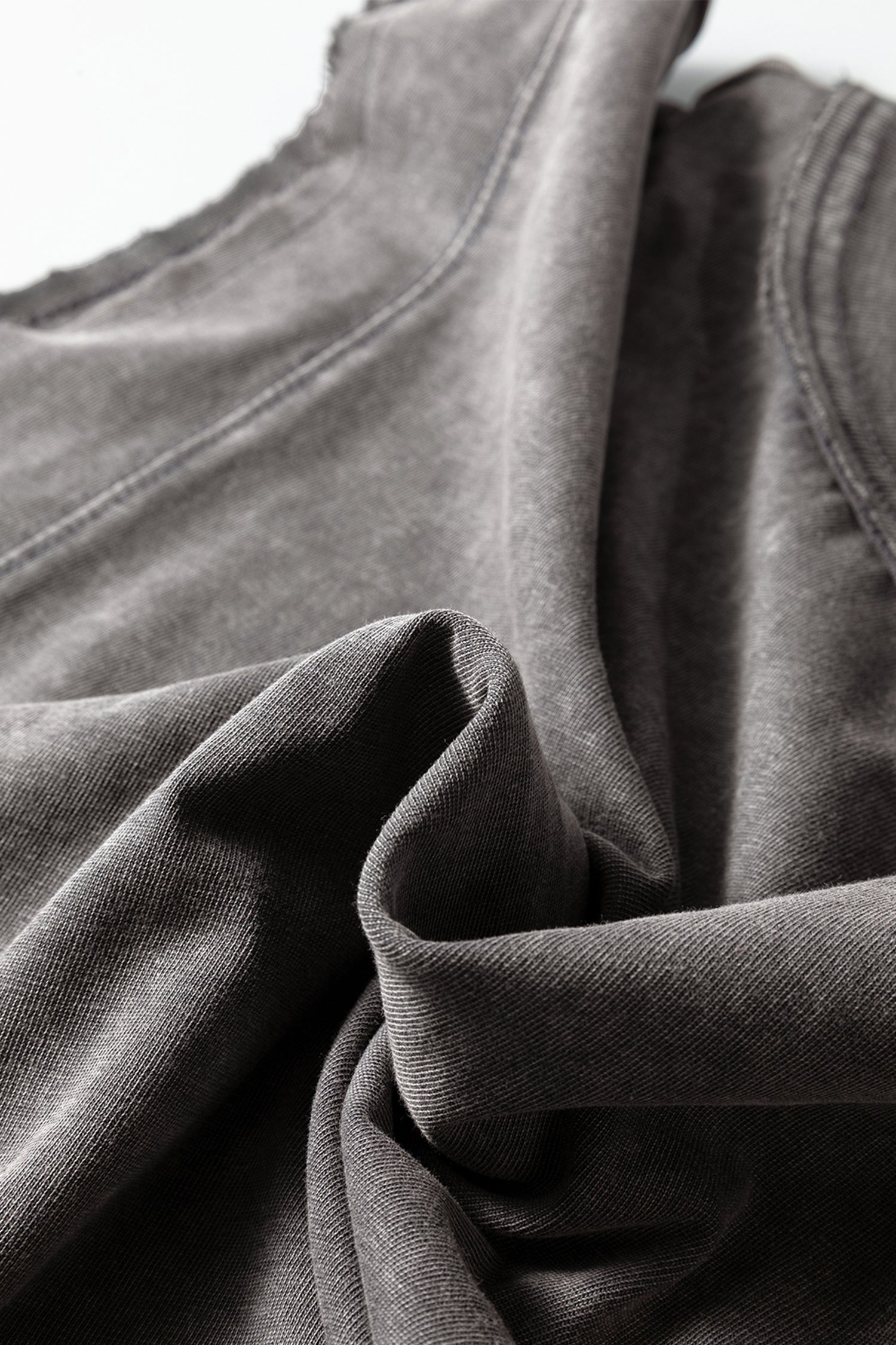 Byzantium Bay solid mineral wash boxy tank top, sleeveless casual top with relaxed fit and textured fabric, shown on a plain background.