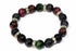 Silver Hestia Agate and pave charms yoga bracelet with colorful agate beads and silver charm accents.