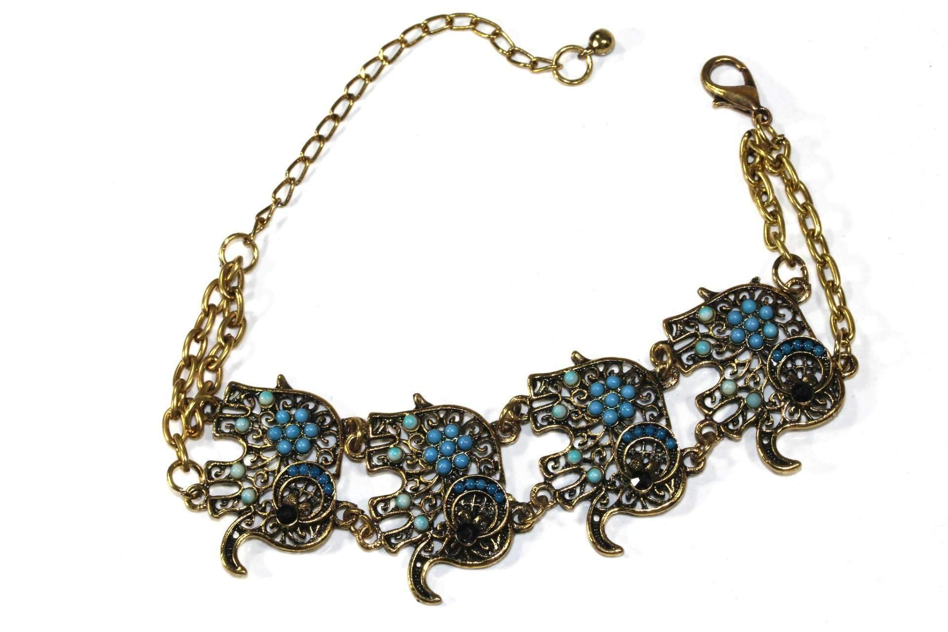 Colorful bead drop elephant bracelet by Silver Hestia featuring vibrant beads and a charming elephant charm.