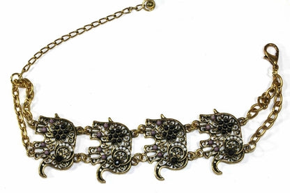 Colorful bead drop elephant bracelet by Silver Hestia featuring vibrant beads and a charming elephant charm.