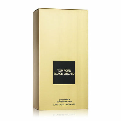 Women’s Tom Ford Black Orchid EDP perfume in a 100ml bottle, showcasing elegant packaging and dark floral design.