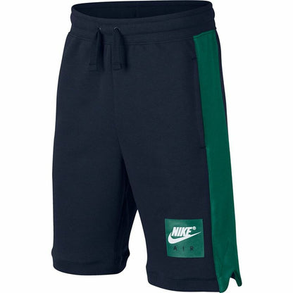 Black children’s Nike sports shorts with Nike logo, designed for active play and outdoor activities.