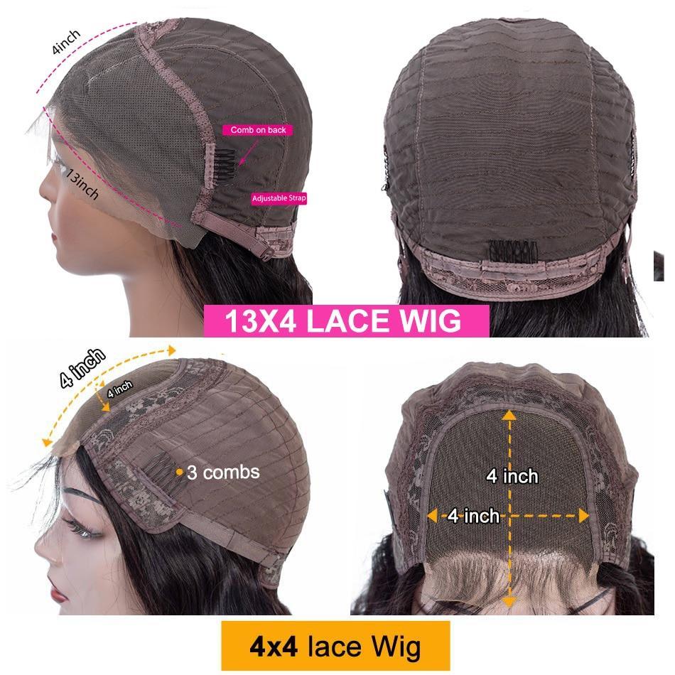 Deep wave 180% density short bob lace front human hair wig with 13x4 closure, Brazilian human hair by Cerise Alfie.