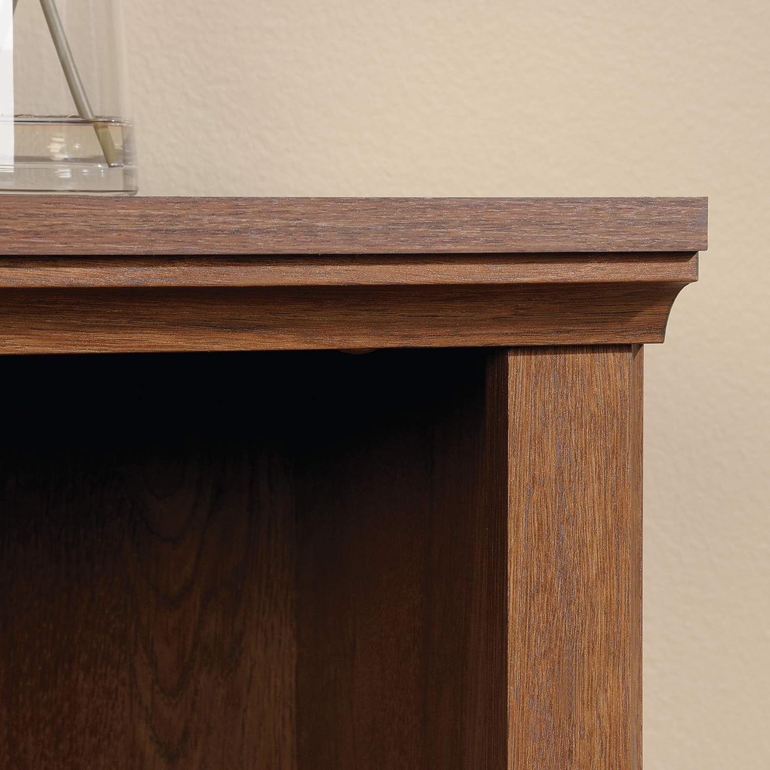 Two-tier wooden bookcase with adjustable shelves in oiled oak finish by Peach Maple, ideal for home storage and organization.