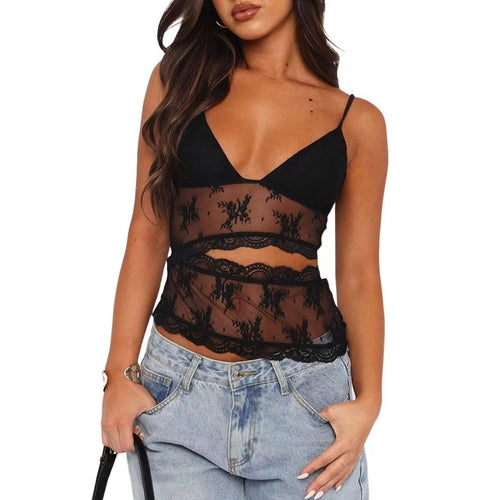 Pear Daisy lace stitched backless small sling women&