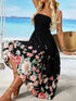 Printed tube midi dress for women by Ruby Styx, featuring a fitted silhouette and vibrant floral pattern.