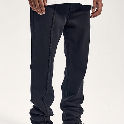 Carmine Juneberry UrbanEase™ high street dark black vintage jeans for men, showcasing classic relaxed fit and denim texture.