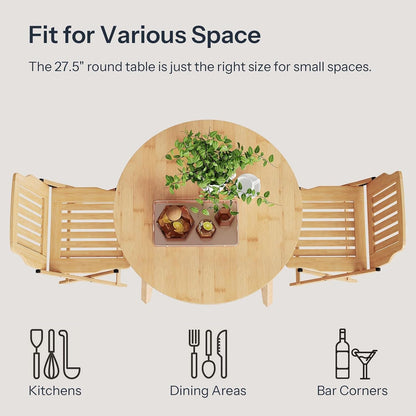 Executive Sustainable Bamboo Circular Kitchen Table