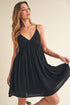 Jade Icarus Aemi + Co Ruched Plunge Mini Cami Dress for women, featuring a fitted, ruched design and deep V neckline.