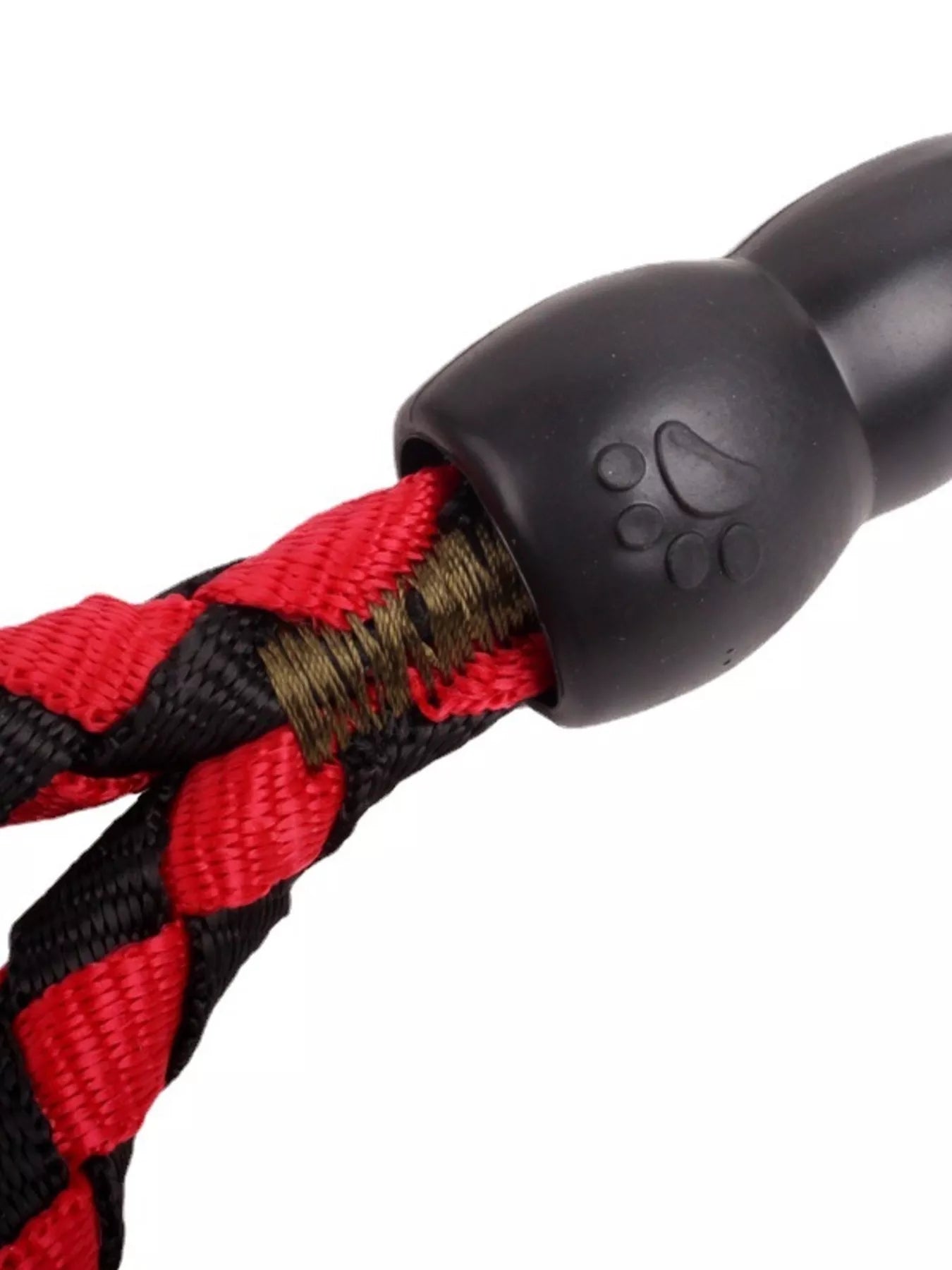 Braided dog leash with handle from Pear Daisy, durable nylon construction, suitable for walking and outdoor activities.