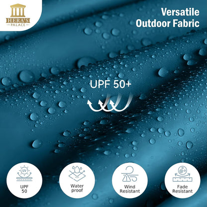 Cerulean 15ft Rectangular Patio Umbrella With Base