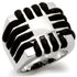 Rhodium brass ring with no stone, designed by Turquoise Tiger, showcasing a sleek and polished jewelry piece.
