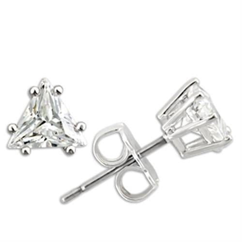 Rhodium 925 sterling silver earrings with AAA grade cubic zirconia from Turquoise Tiger, showcasing elegant jewelry design.