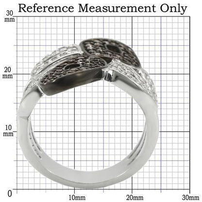 Rhodium and ruthenium brass ring by Turquoise Tiger featuring AAA grade Champagne CZ gemstones, elegant jewelry accessory.