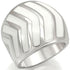 Rhodium brass ring with intricate design, crafted by Turquoise Tiger, showcasing a stylish and elegant jewelry piece.