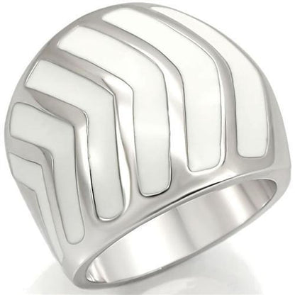 Rhodium brass ring with a sleek, polished finish from Turquoise Tiger, featuring no stones, designed for elegant everyday wear.