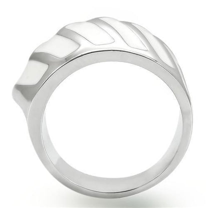 Rhodium brass ring by Turquoise Tiger with a sleek, polished band and no stone, showcasing a modern jewelry design.