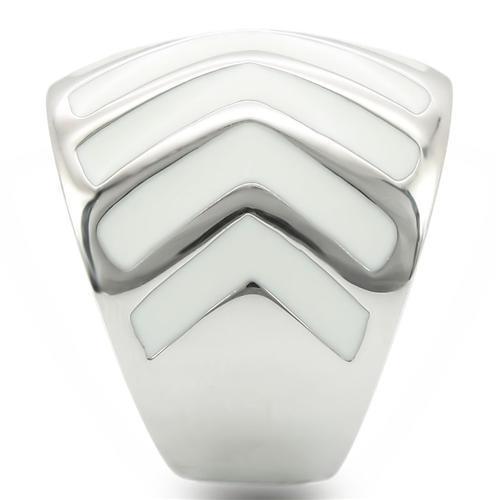 Rhodium brass ring with a smooth, polished finish, designed by Turquoise Tiger, no stone, simple and elegant jewelry piece.