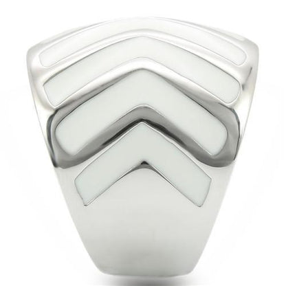 Rhodium brass ring with a smooth, polished finish, designed by Turquoise Tiger, no stone, simple and elegant jewelry piece.