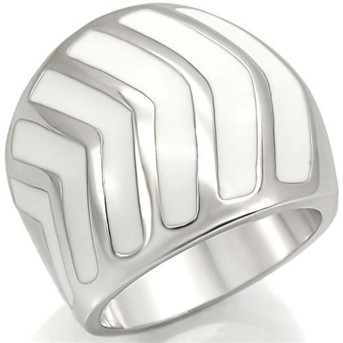 Rhodium brass ring with a sleek, polished finish from Turquoise Tiger, featuring a minimalist no-stone design.