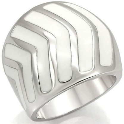 Rhodium brass ring with a sleek, polished finish from Turquoise Tiger, featuring a minimalist no-stone design.