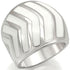 Rhodium brass ring with a sleek, polished finish from Turquoise Tiger, featuring a minimalist no-stone design.