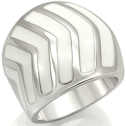 Rhodium brass ring with a smooth, polished finish from Turquoise Tiger, showcasing a sleek, minimalist jewelry design.