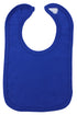 Royal blue interlock bib for kids and babies by Emerald Clover, showing soft fabric and adjustable neck strap.