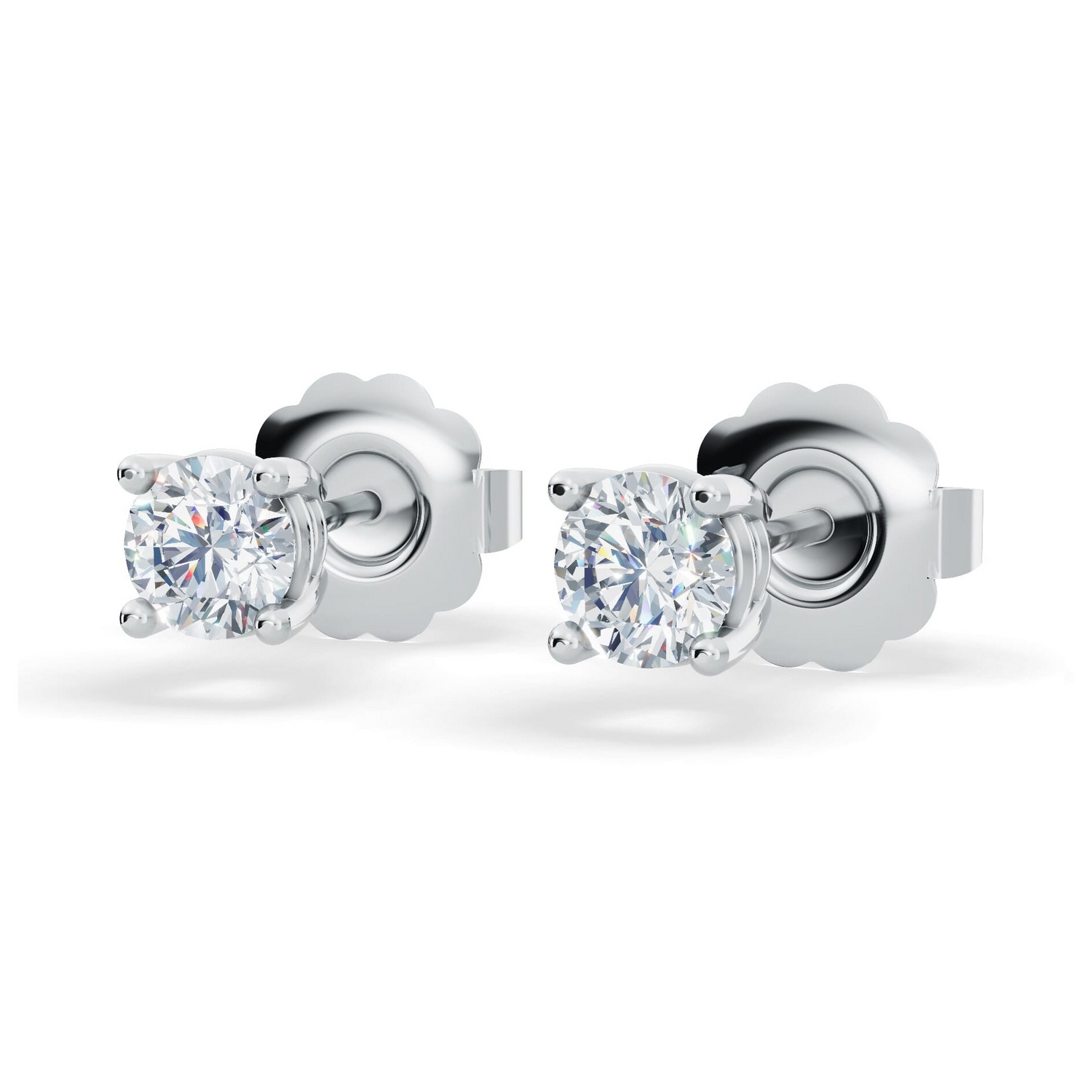 Start2Finish classic lab diamond stud earrings, 1/4 ct tw., VS+ clarity, set in 14k white or yellow gold over sterling silver.